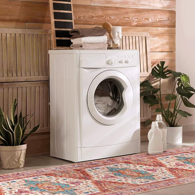 Yamaziot Washable Runner Rug, 2x8 Non-Slip Boho Vintage Hallway Rug Runner - Image 6