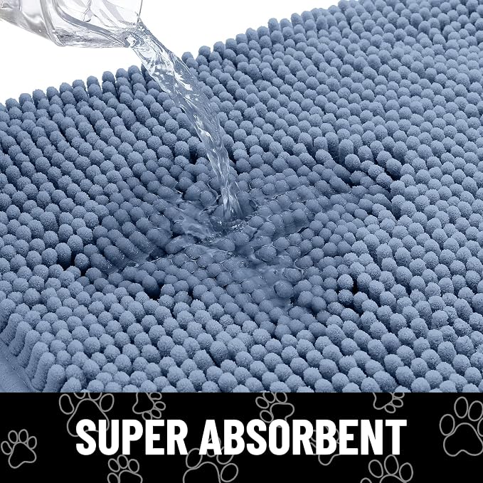 Smiry Dog Door Mat for Muddy Paws, Absorbent Dirt Trapper Non Slip Quick Dry - Image 5