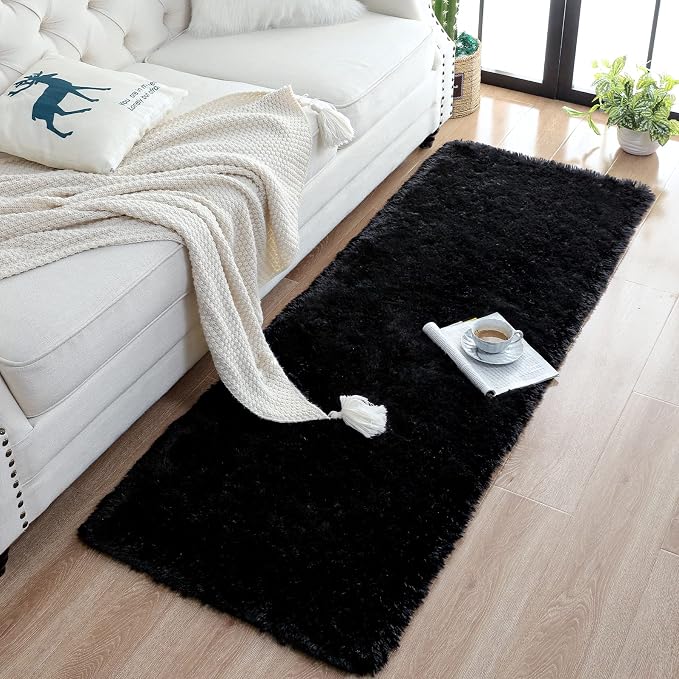 Chicrug Soft Runner Rugs for Bedroom Living Room Plush Fluffy Rug 3x8 Feet - Image 4