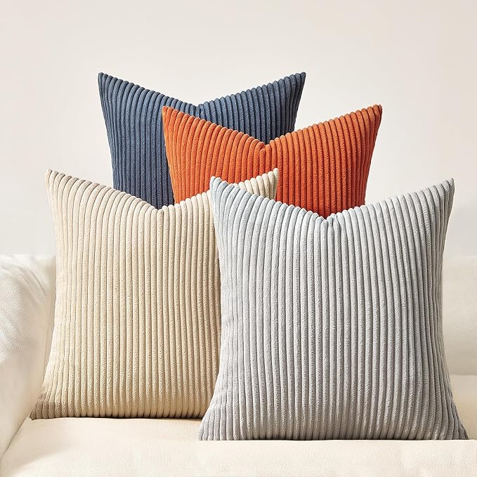 Topfinel Blue and Yellow 24x24 Boho Nordic Couch Throw Pillow Covers Decorative by Topfinel