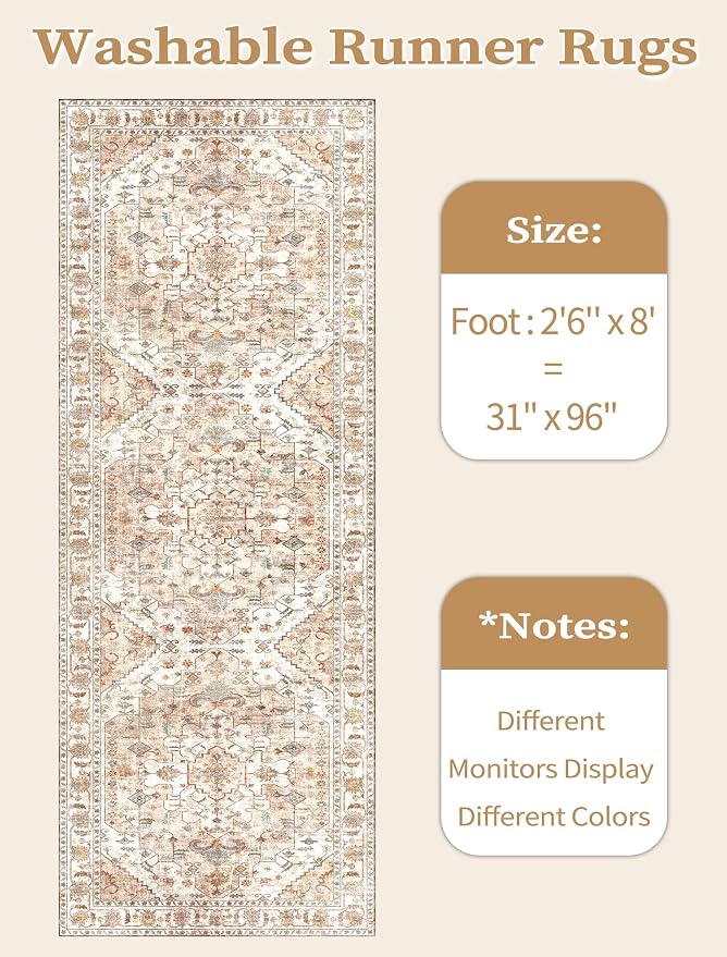 SERISSA Boho Washable Runner Rug - Image 6