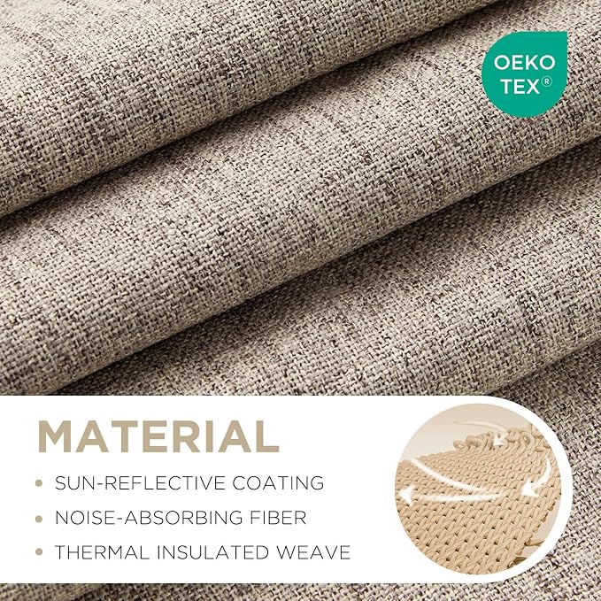 Joydeco 100% Blackout Curtains for Bedroom - Image 2