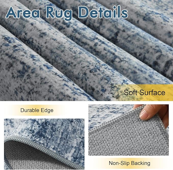 8x10 Ft Large Area Rugs for Living Room, Soft Non-Slip Washable Rugs Modern - Image 6