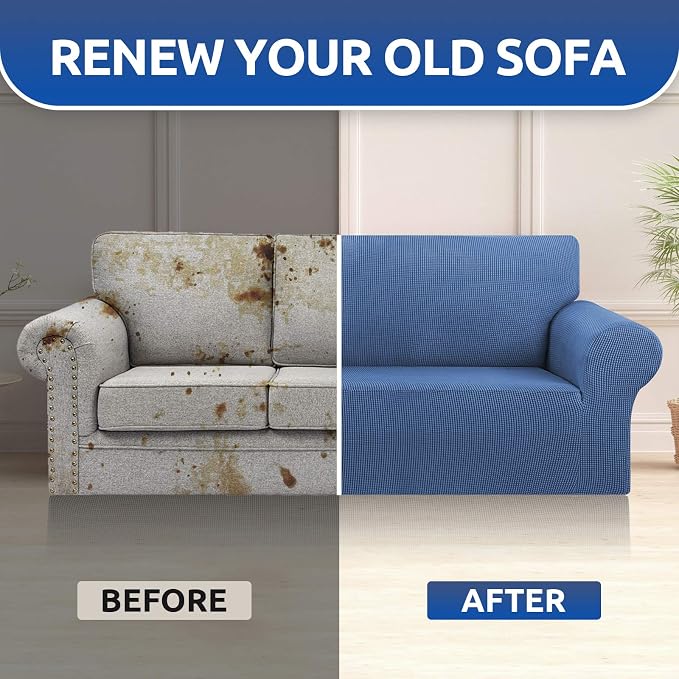 KEKUOU Stretch Oversized Sofa Slipcover 1 Piece Couch Sofa Cover Furniture - Image 7
