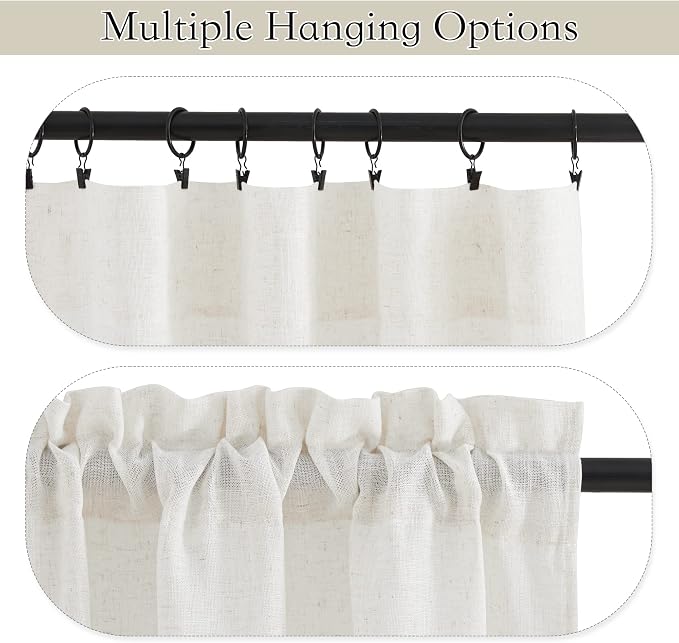 RYB HOME Window Topper Curtains - Image 3