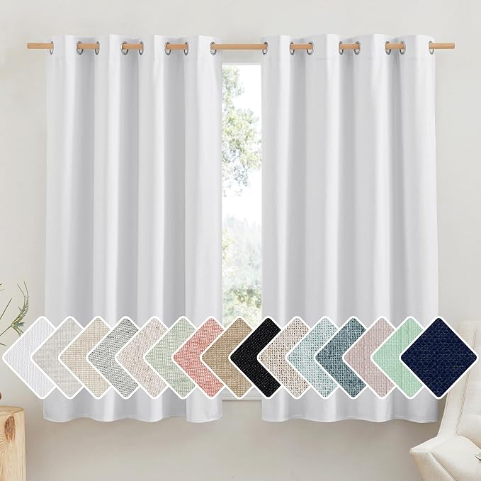 NICETOWN 100% Absolutely Blackout Linen Curtains by NICETOWN