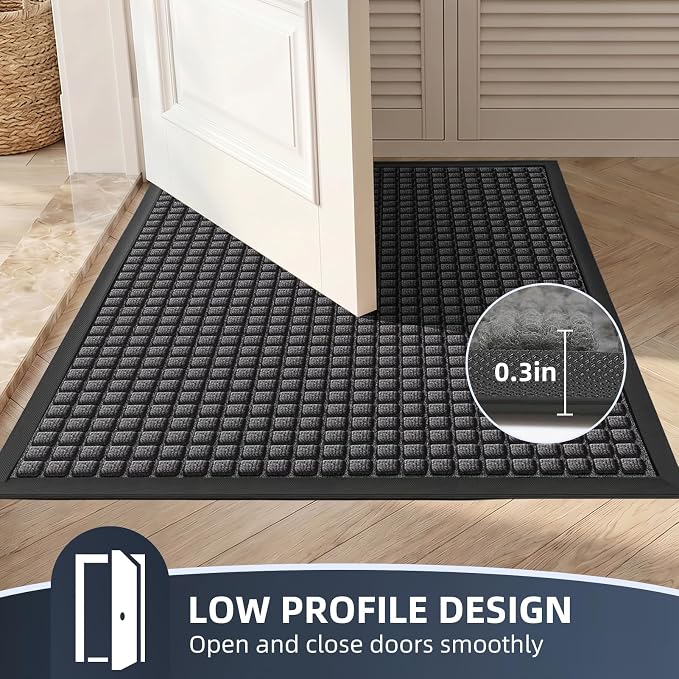 Front Door Mat Outside Entrance, Heavy Duty Waterproof Doormat | 35.5"x24" - Image 7