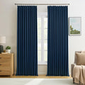 Navy Blackout Curtains 72 Wide x 95 inch Long 2 Panels by KEQIAOSUOCAI