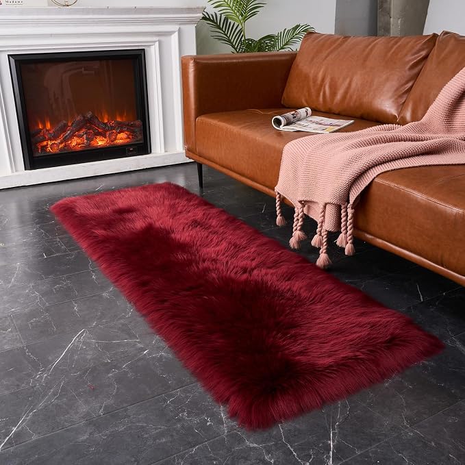 EasyJoy Ultra Soft Fluffy Rugs Faux Fur Rug Chair Cover Seat Pad Fuzzy Area Rug - Image 3