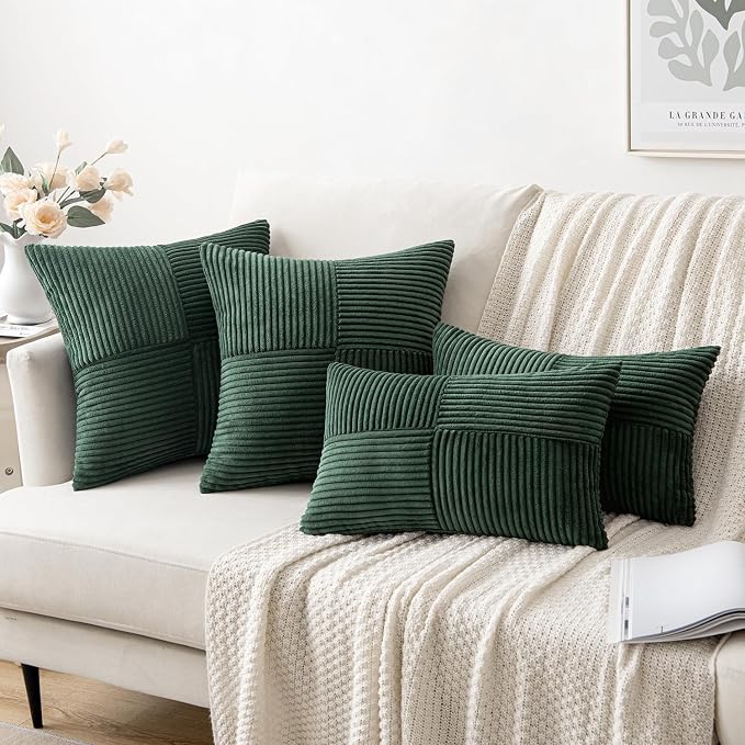 MIULEE Army Green Decorative Lumbar Throw Pillow Covers 12x20 Inch - Image 8