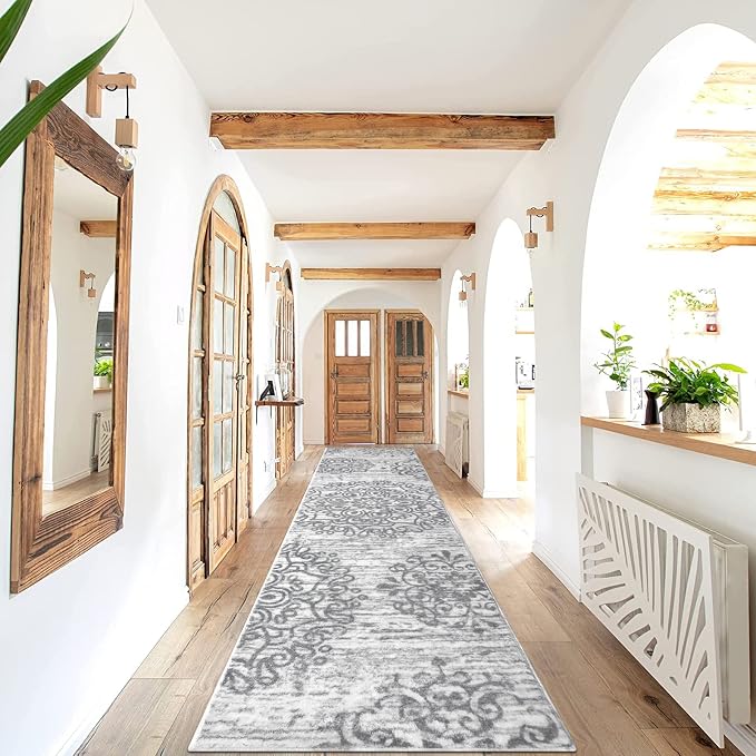 HEBE Hallway Runner Rug 2'x8' Washable Vintage Distressed Area Rugs Non Slip - Image 8