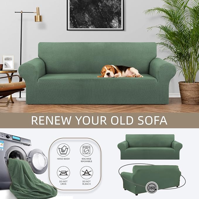 KEKUOU Stretch Sofa Cover Slipcover ，Couch Covers - Image 3