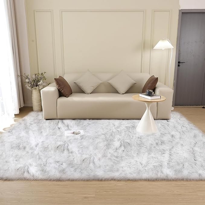 ORINOVA Gray and White Area Rug 6x9 Rugs - Image 6