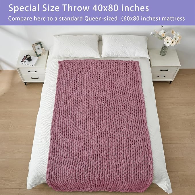 Bigacogo Chunky Knit Throw Blanket - Image 6