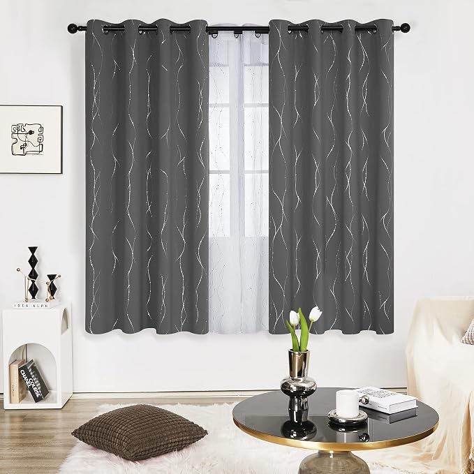 Deconovo Blackout Curtain for Bedroom, 52 x 72 Inch, Thermal Insulated - Image 2