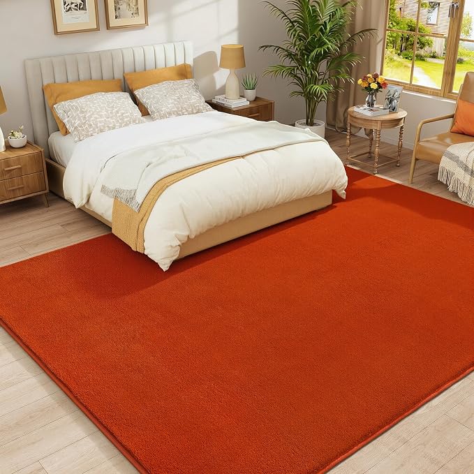 Amearea Large Modern Area Rugs for Bedroom Living Room, 5x8 Feet Orange - Image 6