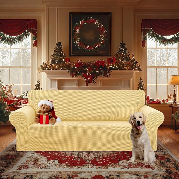 KEKUOU Stretch Oversized Sofa Slipcover 1 Piece Couch Sofa Cover Furniture - Image 2