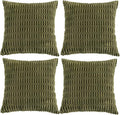 Fancy Homi 4 Packs Boho Moss Green Decorative Throw Pillow Covers 22x22 Inch by Fancy+Homi