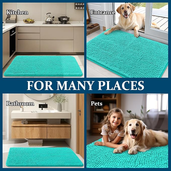 OLANLY Dog Door Mat for Muddy Paws 47x20, Absorbs Moisture and Dirt, Absorbent - Image 8