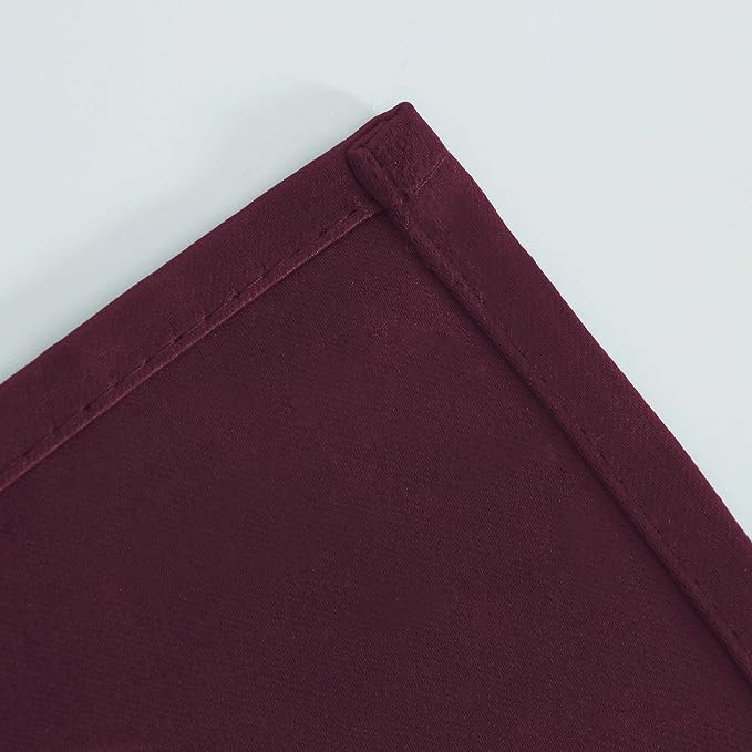 LEMOMO Burgundy Red Thermal Blackout Curtains/52 x 108 Inch/Set of 2 Panels - Image 8