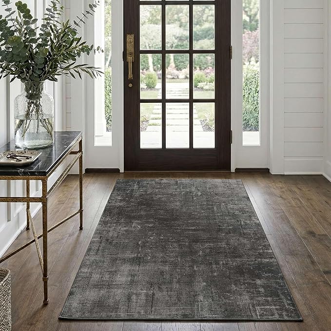 Latte&Fog 3x5 Entryway Rug Indoor, Modern Abstract Washable Area Rug, Boho Non by LatteFog