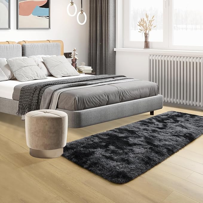 Tepook Fluffy Runner Rugs for Bedroom Aesthetic 2x6 Feet, Shag Soft Bedside Rug - Image 7