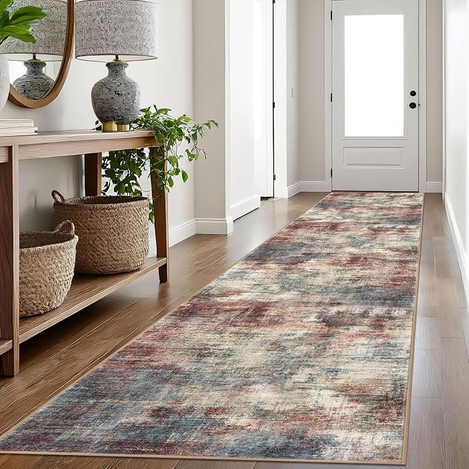 IOHOUZE Abstract Runner Rug 3x16 Ft Washable Runners by iOhouze