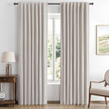 MIULEE 100% Blackout Linen Curtains by MIULEE
