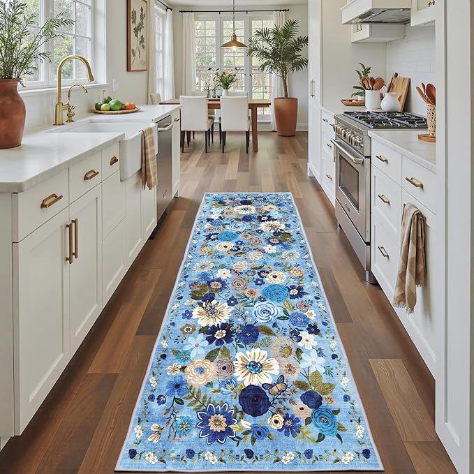 Rug for Hallways Kitchen Rug 2x8, Non Slip Washable Rugs by WelcometoBabovid
