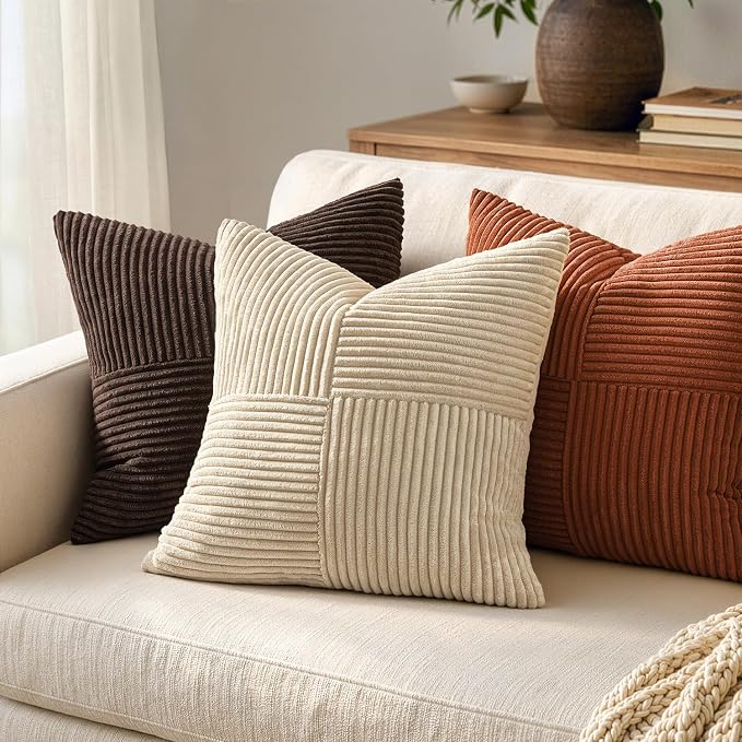MIULEE Dark Brown Decorative Throw Pillow Covers - Image 3