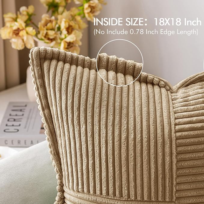 MIULEE Decorative Euro Sham Throw Pillow Covers - Image 3