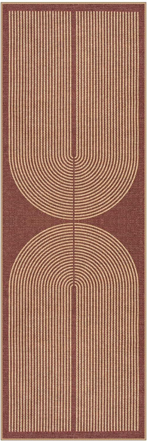 Lahome Enfys Modern Rainbow Easy Jute 2x6 Runner Rug, Farmhouse Stain Resistant - Image 7