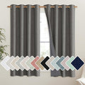 NICETOWN Grizzle Gray Vintage Linen 100% Blackout Curtains by NICETOWN