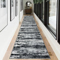 KOZYFLY Modern Abstract Washable Rug Runner 2.6x12 Hallway Rug Runner Non-Slip by KOZYFLY