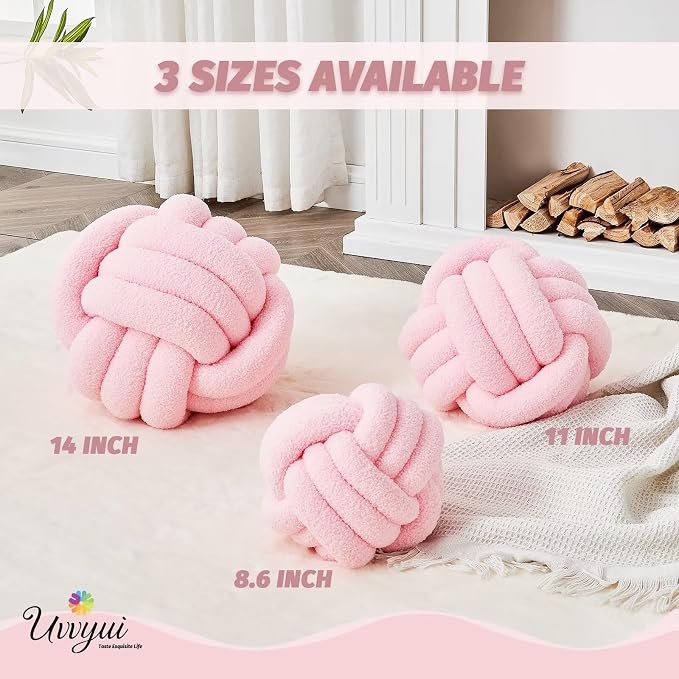 Uvvyui Knot Pillow Ball, Soft Home Decorative Pillows, Round Throw Pillow - Image 2