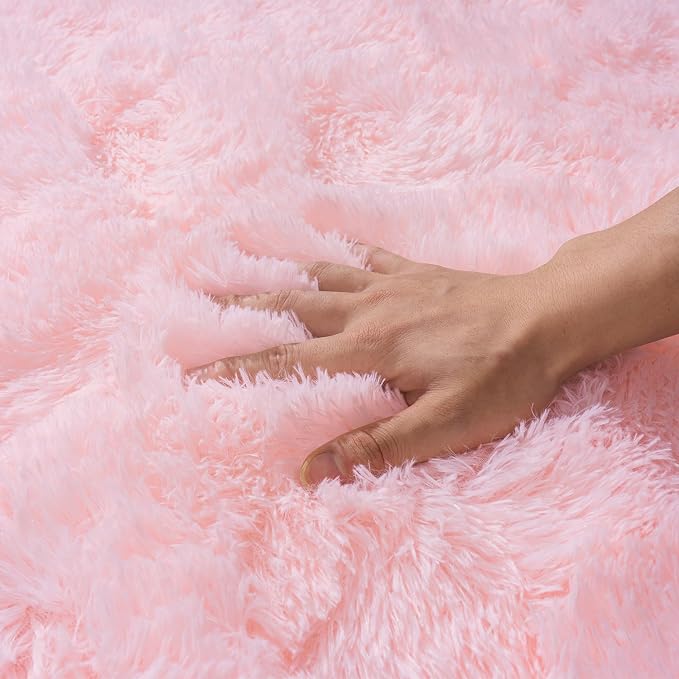 Small Area Rug, 2x3 Pink Rug for Bedroom Shaggy Throw Rugs for Girls Room - Image 6