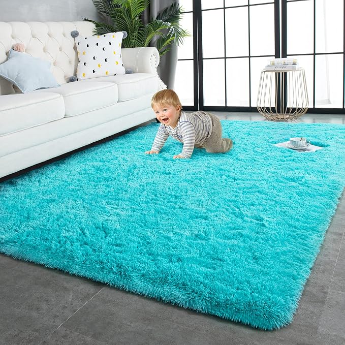 TWINNIS Super Soft Shaggy Rugs Fluffy Carpets, 4x5.9 Feet, Indoor Modern Plush by TWINNIS