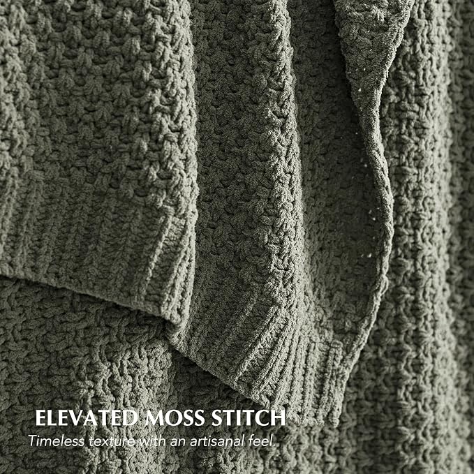 EVERGRACEHOME Chunky Chenille Knit Throw Blanket - Image 2