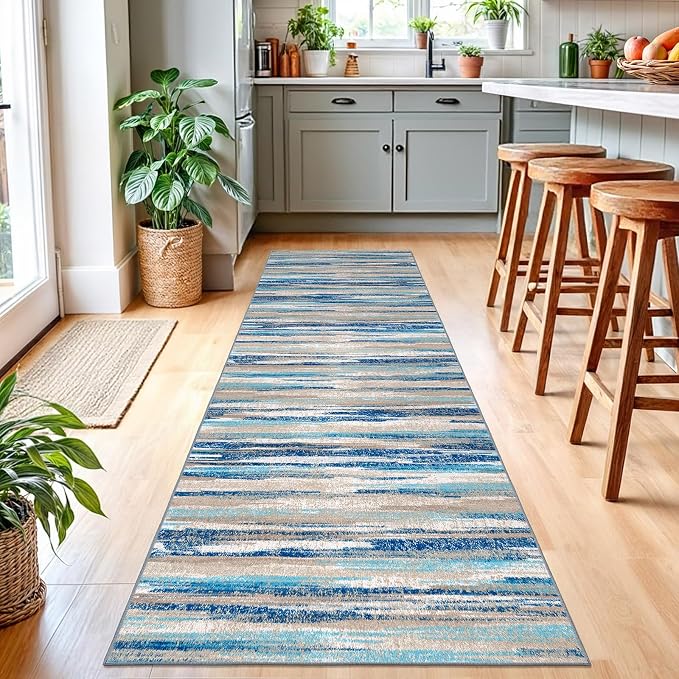 Lansny Modern Abstract Runner Rug 2.6x10 - Image 2