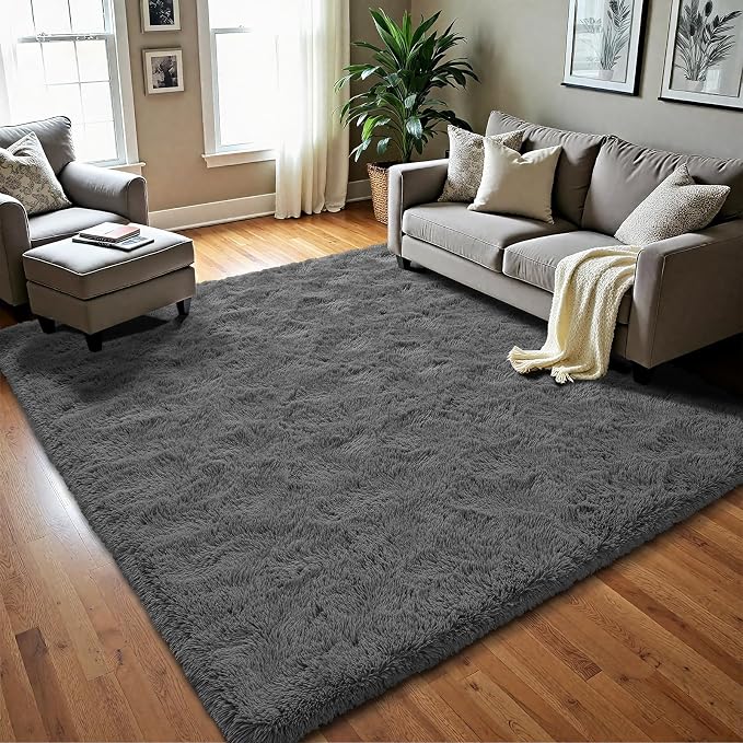 LOCHAS Ultra Soft Indoor Modern Area Rugs 6x9, Fluffy Living Room Carpets - Image 7