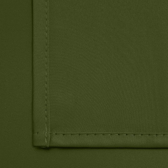 Yakamok Olive Green Curtains 84 Inches Length Blackout Curtain - Image 6