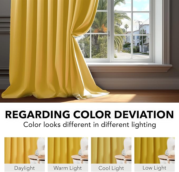 Deconovo Rod Pocket and Back Tab Blackout Curtains - Image 6