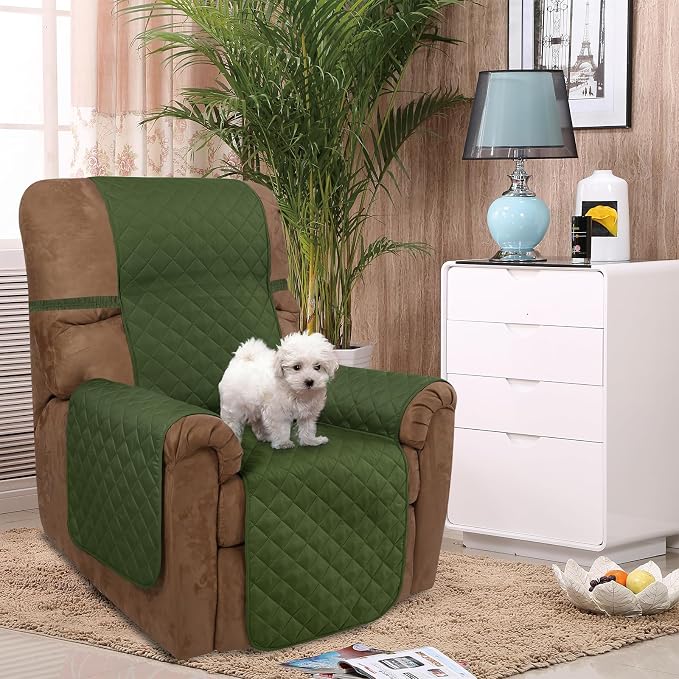 U-NICE HOME Recliner Chair Covers Reversible Quilted Water Repellent Pet - Image 2