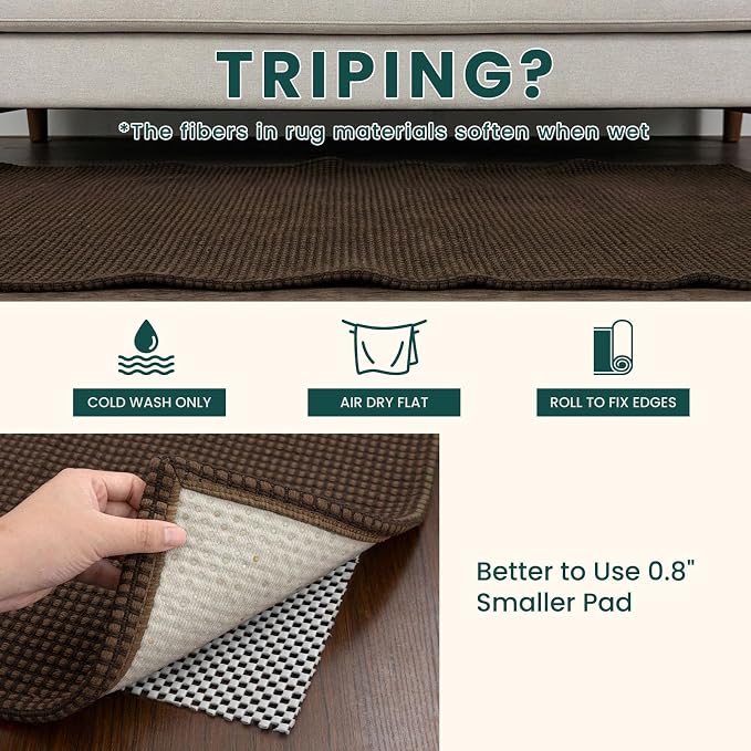 KOZYFLY Rugs for Entryway 3x5 ft Washable Area Rug Non Slip Rubber Backed Entry - Image 7