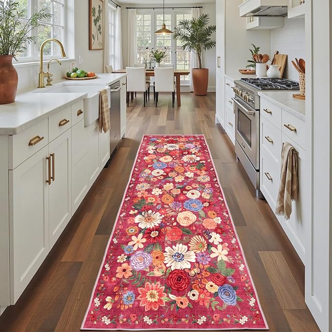 Rug for Hallways Kitchen Rug 2x8, Non Slip Washable Rugs by WelcometoBabovid