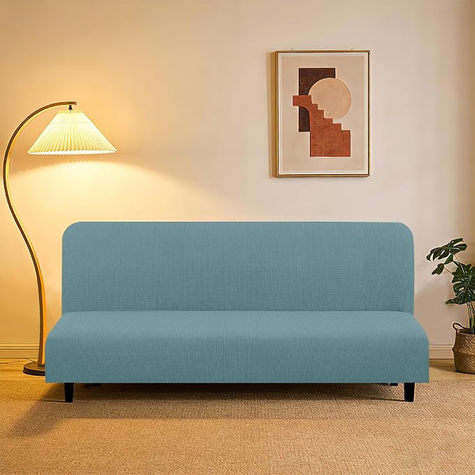 U-NICE HOME Stretch Futon Cover Armless Bed Slipcover - Image 2
