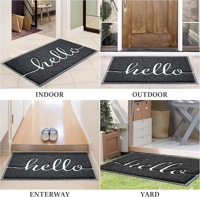 BeneathYourFeet Door Mat Welcome Mat Low Profile Front Doormat Indoor Outdoor - Image 7