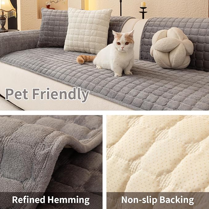 Velvet Couch Covers for Dogs, Dog Sectional Couch Covers, Pet Couchs Cover for - Image 3