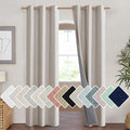 NICETOWN Brich Vintage Open Linen Weave Flax Thermal Curtains, 100% Blackout by NICETOWN