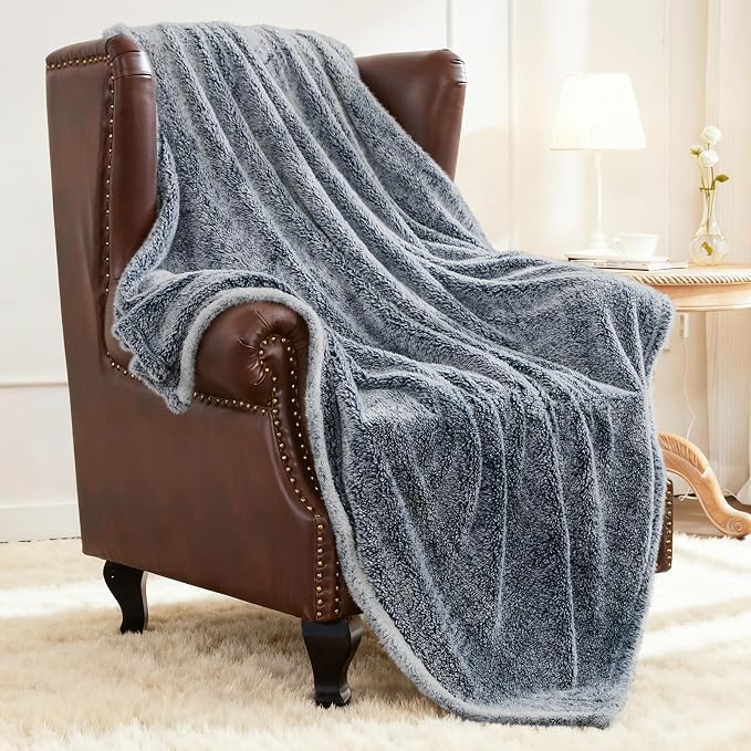 Exclusivo Mezcla Plush Fuzzy Fleece Throw Blanket Extra Large, Super Soft by ExclusivoMezcla